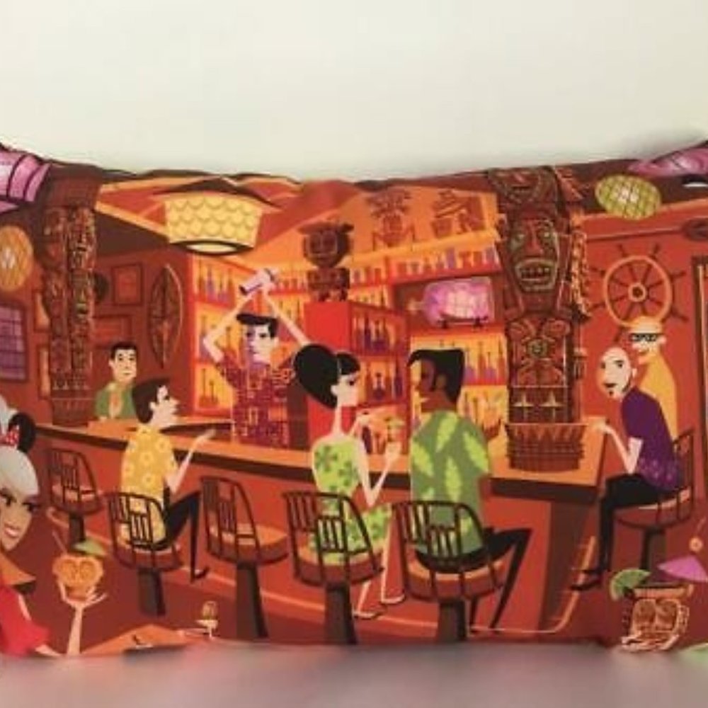 Trader Sam's Enchanted Tiki Bar Pillow by SHAG